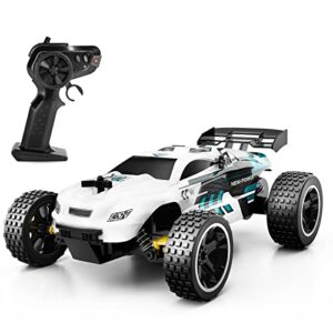 tecnock rc racing car, 2.4ghz high speed remote control car, 1:18 2wd toy cars buggy for boys & girls with rechargeable batteries for car, gift for kids