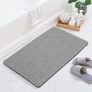 Joyhalo Shower Mats for Showers Anti Slip for Elderly, 17'' x 30'' Non Slip Bath Mat for Inside Shower, Bath Tub Mats for Bathroom Non Slip for Shower, PVC Loofah Bathroom Mats, Grey