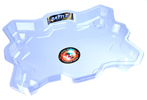 17Tek Bey Stadium Battle Arena Training Ground for Beyblade Battling Game (Transparent with Light)