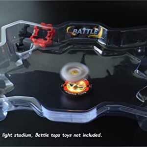 17Tek Bey Stadium Battle Arena Training Ground for Beyblade Battling Game (Transparent with Light)