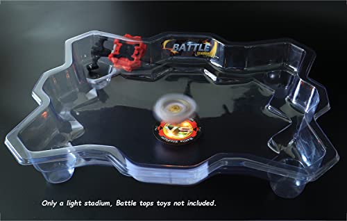 17Tek Bey Stadium Battle Arena Training Ground for Beyblade Battling Game (Transparent with Light)