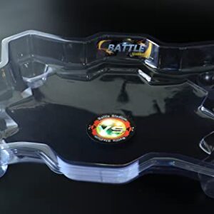 17Tek Bey Stadium Battle Arena Training Ground for Beyblade Battling Game (Transparent with Light)