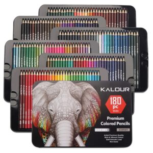 dapnha premium coloring pencils set for artists, beginners, and kids - ideal for adult coloring books, sketching, and drawing projects - soft core for smooth blending (180 color)