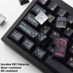 Hyekit PBT Keycaps 149 Keys Awaken Cyberpunk Keycaps Cherry Profile Dye-Sublimation Custom Keycaps for Cherry Gateron MX Switches Mechanical Keyboard US/UK Layouts (Japanese