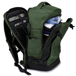 Laripwit Business Laptop Backpack for Men 40L Carry on Backpack Flight Approved Travel Backpack Lightweight Computer Backpack Large Weekender Bag Fits 17 Inch Laptop- Suitable for Business Trip, Green