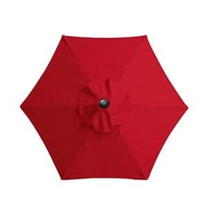 ziaerkor replacement parasol canopy for 10ft 8 ribs, patio umbrella 10 ft replacement canopy, outdoor replacement parasol cover surface polyester uv blocking and rainproof (red, 10ft/8 ribs)