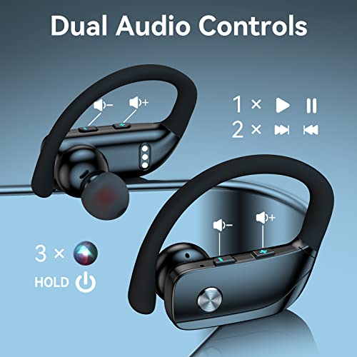 Wireless Earbuds for Microsoft Surface Pro 9 Bluetooth Headphones 48hrs Play Back Sport Earphones with LED Display Over-Ear Buds with Earhooks Built-in Mic