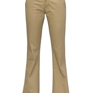 KHAKI & BLUE Women's Work Pants – Low Rise Flared Leg Bootcut Casual Trousers with Pockets 79626JTW098CA Khaki 10