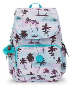 kipling women's city pack small backpack, lightweight versatile daypack, shadow palm prt, 12''l x 14.5''h x 7.8''d