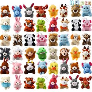 sofliy 48pcs mini plush animal toy set,cute animals keychain decoration for kids ＆ adult，goodie bag fillers, carnival prizes，small stuffed animal bulk for boys girls，party favors
