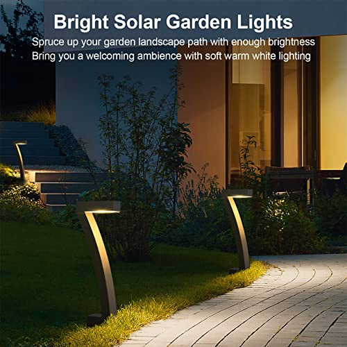 WdtPro Solar Outdoor Lights Pathway, 6 Pack Bright Outdoor Solar Lights Waterproof, 12 Hrs Solar Garden Lights Decorative, Auto On/Off Solar Lights for Outside Landscape Path Yard Walkway Driveway