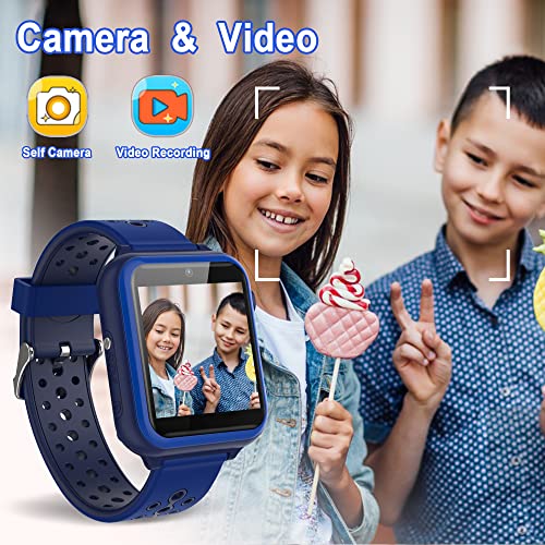 Smart Watch for Kids, Kids Smart Watches Phone with SOS Call Camera Games Recorder Alarm Flashlight Music Player for 3-12 Boys Christmas Birthday Gifts
