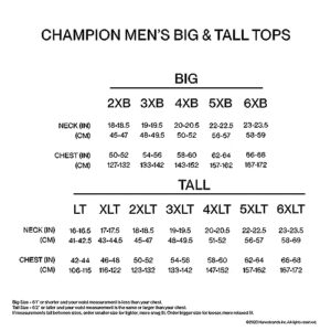 Champion Men's, Classic Long Sleeve Graphic T-Shirt (Reg. or Big & Tall), Black, 4X-Large Big