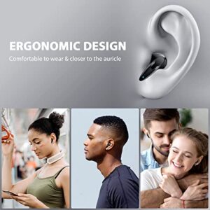 ACAGET Stereo Wireless Earbuds for Samsung Galaxy S23 S22 S21 Ultra A53 A54 5G, 50H Playtime Bluetooth Headphones LED Digital Display Earphone with Charging Box Headset for Cell Phone Laptop TV Black