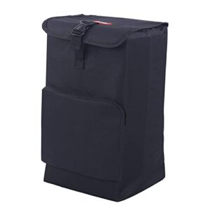 folding shopping hand cart replacement bag, portable waterproof shopping cart backup trolley bags, reusable shopping spare bag black