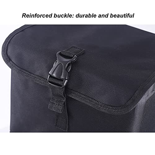 Folding Shopping Hand Cart Replacement Bag, Portable Waterproof Shopping Cart Backup Trolley Bags, Reusable Shopping Spare Bag Black