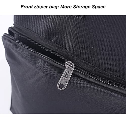 Folding Shopping Hand Cart Replacement Bag, Portable Waterproof Shopping Cart Backup Trolley Bags, Reusable Shopping Spare Bag Black