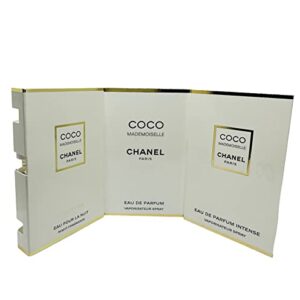 CHANEL Coco Mademoiselle Collection 3 Vial Sample1.5ml each (1 EDP/1 Intense/1 L'eau Privee)