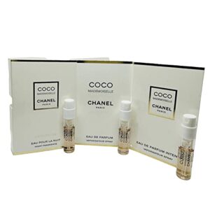 chanel coco mademoiselle collection 3 vial sample1.5ml each (1 edp/1 intense/1 l'eau privee)