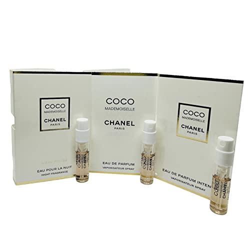 CHANEL Coco Mademoiselle Collection 3 Vial Sample1.5ml each (1 EDP/1 Intense/1 L'eau Privee)