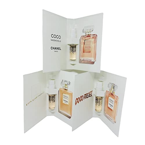 CHANEL Coco Mademoiselle Collection 3 Vial Sample1.5ml each (1 EDP/1 Intense/1 L'eau Privee)