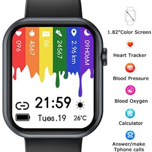 MexSpFit Smart Watch (Answer/Make Calls), 1.83" Touchscreen Fitness Tracker, Heart Rate Blood Oxygen and Sleep Monitor, Multiple Sports Modes, Waterproof Fitness Watch for Android iPhone Compatible