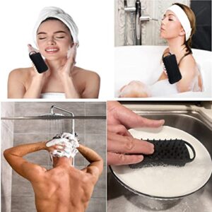 Cinlitek 2Pack Dual Sided Silicone Body Scrubber for Exfoliating, Shower&Scalp Massage, 2 in 1 Bath&Shampoo Brush,Soft Body Exfoliator Silicone Loofah Shower Scrubber Brush for All Kinds of Skin