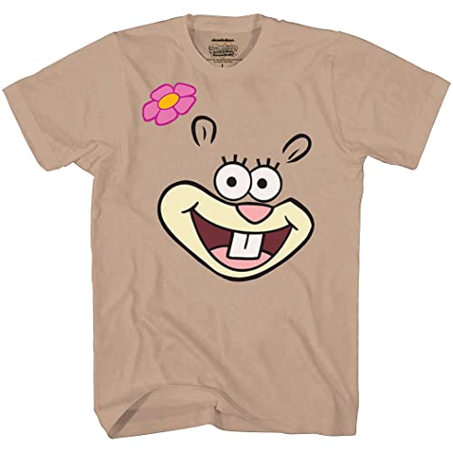 Spongebob Squarepants: Sandy Cheeks Face T-Shirt (Medium) Tan