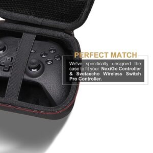 LTGEM Hard Case for Svetaecho Wireless Switch Pro & NexiGo & Nintendo Switch Pro & Xbox Series S / X Controller - Travel Protective Carrying Storage Bag(Black+Black)