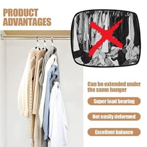 25 Pcs Space Saving Hanger Hooks, Clothes Hanger Connector Hooks, Heavy Duty Cascading Hanger Hooks for Organizer Closet, Fits All Hangers