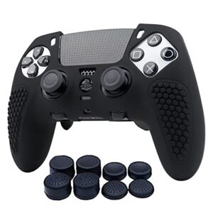 ralan silicone controller skins with 8 thumb gripsr compatible with ps5 dualsense edge controller play station 5 accessories,sweat-proof anti-slip controller cover skin protector
