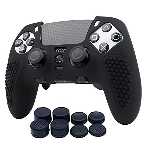 RALAN Silicone Controller Skins with 8 Thumb Gripsr Compatible with PS5 Dualsense Edge Controller Play Station 5 Accessories,Sweat-Proof Anti-Slip Controller Cover Skin Protector