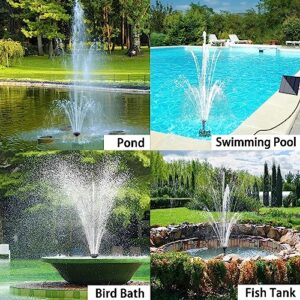 Solar Fountain Pump Solar Powered Bird Bath Fountain Solar Water Pump for Bird Bath 1.8 W Upgraded Solar Water Fountain Panel Kit with 3 M Long Cable &4 Nozzles for Bird Bath,Garden,Pond,Pool