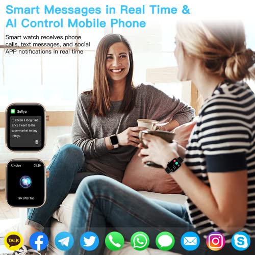 Smart Watch for Women Men(Answer/Dial Call), 1.9'' HD Smart Watch for Android Phones iphone Compatible with Heart Rate/Blood Oxygen/Sleep Monitor, Fitness Tracker 120+ Sport Modes with Step Calories