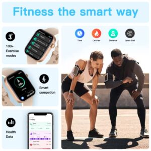 Smart Watch for Women Men(Answer/Dial Call), 1.9'' HD Smart Watch for Android Phones iphone Compatible with Heart Rate/Blood Oxygen/Sleep Monitor, Fitness Tracker 120+ Sport Modes with Step Calories