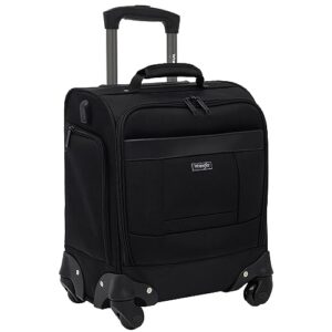 wrangler 15" underseat spinner carry-on luggage, black