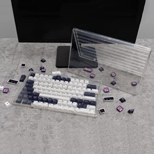 sumgsn 2 pcs keycaps storage box 104 keys transparent frosted magnet display case for xda cherry dsa oem profile mechanical keyboard