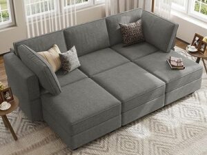 belffin sectional sleeper bed modular sectional sleeper sofa convertible sectional couch bed set grey