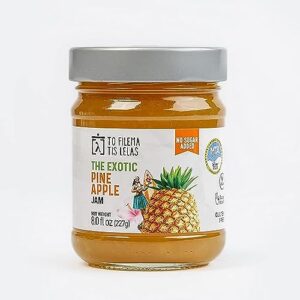 pineapple sugar free jam – no added sugar, no preservatives, gluten free pineapple jam – natural taste with perfect sweetness pineapple fruit spread for breakfast, toasts