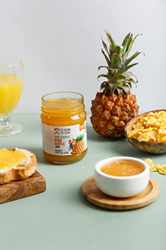 Pineapple Sugar Free Jam – No Added Sugar, No Preservatives, Gluten Free Pineapple Jam – Natural Taste with Perfect Sweetness Pineapple Fruit Spread for Breakfast, Toasts