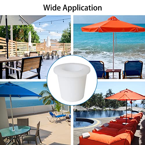 GHAMYEE 1 Piece Patio Table Umbrella Hole Ring Patio Umbrella Cone Wedge Plug Umbrella Stabilizer Sleeve for 2 to 2.5 Inch Patio Table Hole and 1.5 Inch Umbrella Pole Adapter (Transparent)