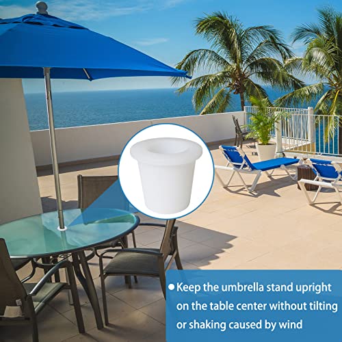 GHAMYEE 1 Piece Patio Table Umbrella Hole Ring Patio Umbrella Cone Wedge Plug Umbrella Stabilizer Sleeve for 2 to 2.5 Inch Patio Table Hole and 1.5 Inch Umbrella Pole Adapter (Transparent)