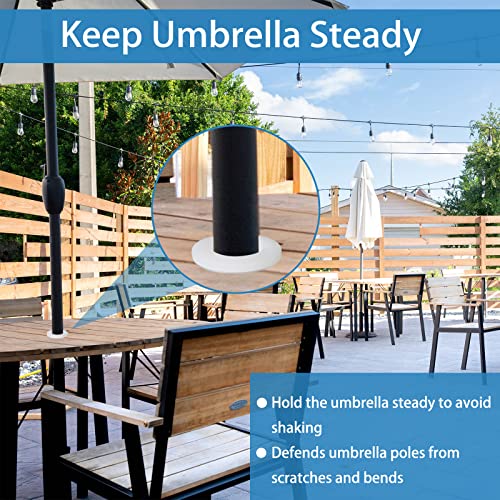 GHAMYEE 1 Piece Patio Table Umbrella Hole Ring Patio Umbrella Cone Wedge Plug Umbrella Stabilizer Sleeve for 2 to 2.5 Inch Patio Table Hole and 1.5 Inch Umbrella Pole Adapter (Transparent)