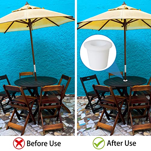 GHAMYEE 1 Piece Patio Table Umbrella Hole Ring Patio Umbrella Cone Wedge Plug Umbrella Stabilizer Sleeve for 2 to 2.5 Inch Patio Table Hole and 1.5 Inch Umbrella Pole Adapter (Transparent)