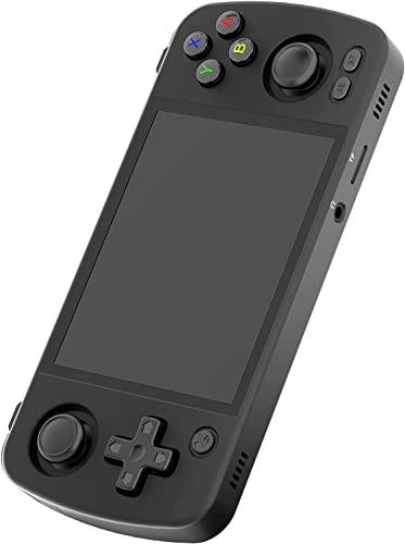 RG405M Retro Handheld Game Console , Aluminum Alloy CNC Android 12 System Support Google Play 4.0 Inch IPS Touch Screen with 128G TF Card 3172 Games (RG405M Black)