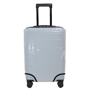hyper venture clear pvc luggage cover full transparent suitcase protector fits 20 inch luggage, s