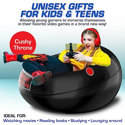 The Gamer's Chair - Inflatable Video Gaming Chair for Kids & Teens - Perfect Game Room Decor - Cool Blow Up Bean Bag Style Air Filled - Indoor Furniture Bedroom Lounge Floor Chair Cheap