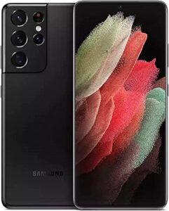 samsung galaxy s21 ultra 5g | g998u android cell phone us version smartphone pro-grade camera, 8k video, 108mp high res 256gb phantom t-mobile locked - (renewed) blackk (256 gb)
