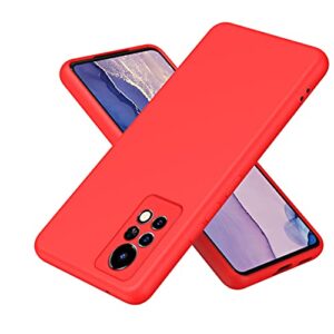 junli phone cover silicone case compatible with infinix note 11 pro/x697 case, ultra slim shockproof protective liquid silicone phone case with soft anti-scratch microfiber lining cover protective cas