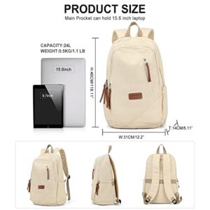 WEPOET Cute White Bookbag For Teens Girls,Aesthetic Middle School Back pack Boys,Casual College backpack for women,Classic School Bag Men,Kawaii Student Backpack For School